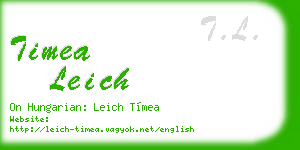 timea leich business card